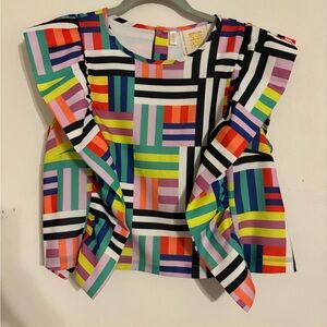 Emily McCarthy Ruby Ruffle Tank Madras